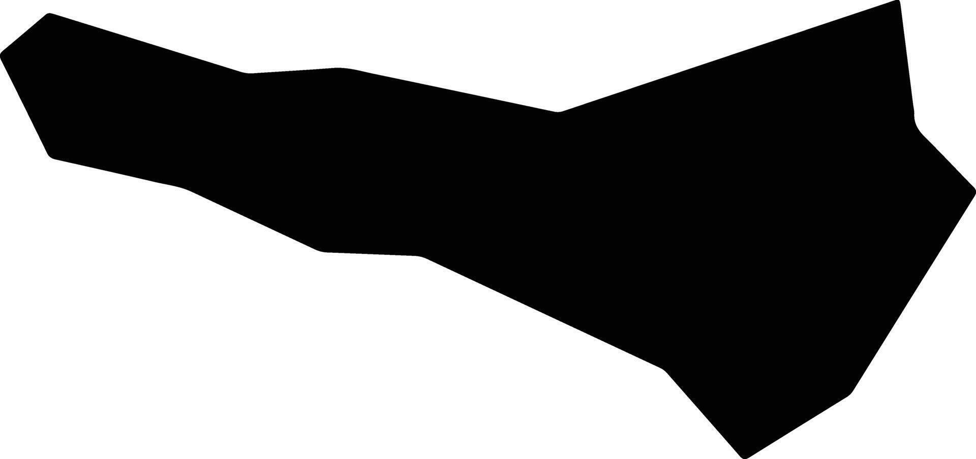 Hungrel Bhutan silhouette map vector