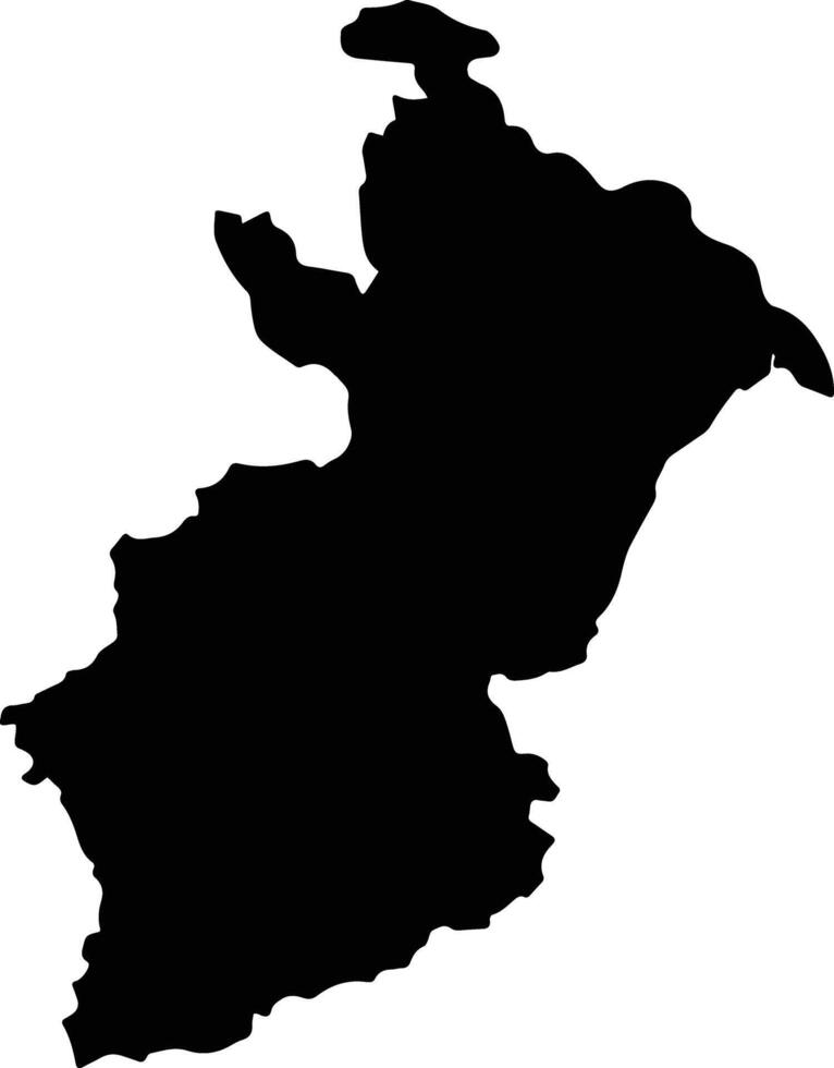 Huong Thuy Vietnam silhouette map vector
