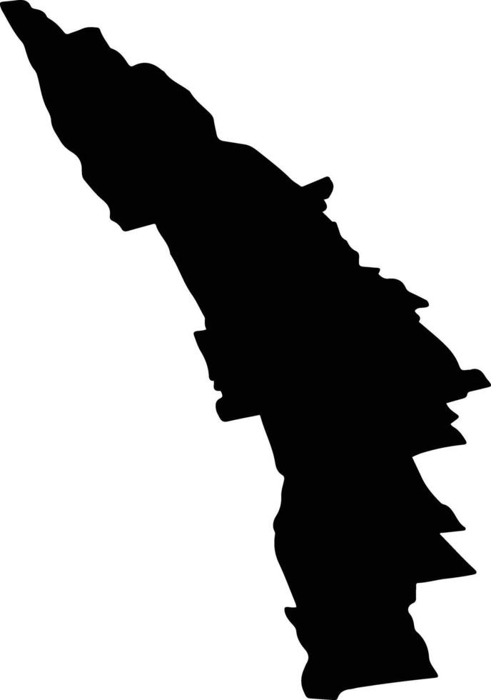 HURUIESTI Romania silhouette map vector