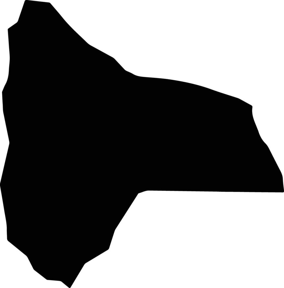 Idanre Nigeria silhouette map vector