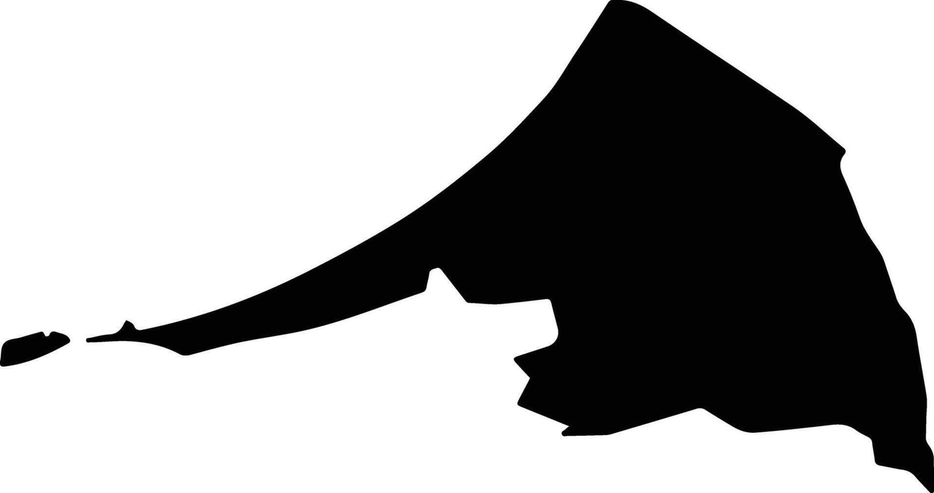Idku Egypt silhouette map vector