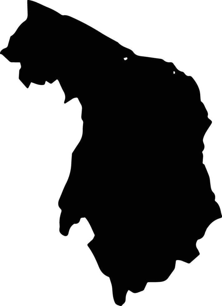 Idiofa Democratic Republic silhouette map vector