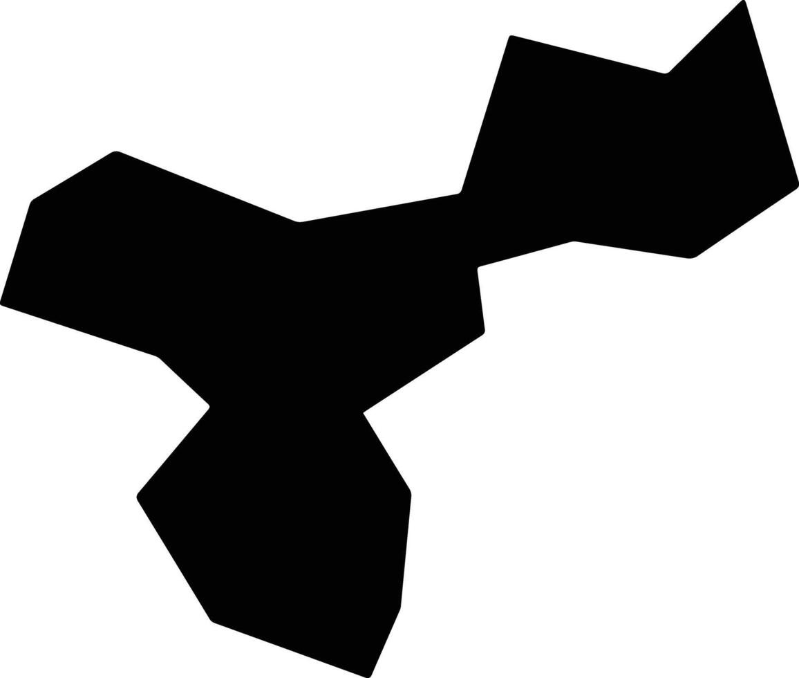 Ifelodun Nigeria silhouette map vector