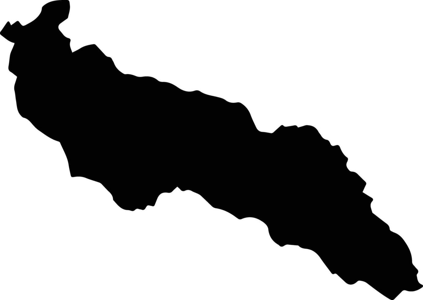 Igembe South Kenya silhouette map vector