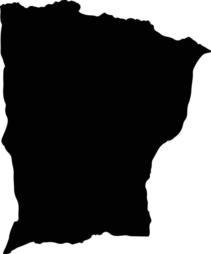 Igunga Tanzania silhouette map vector