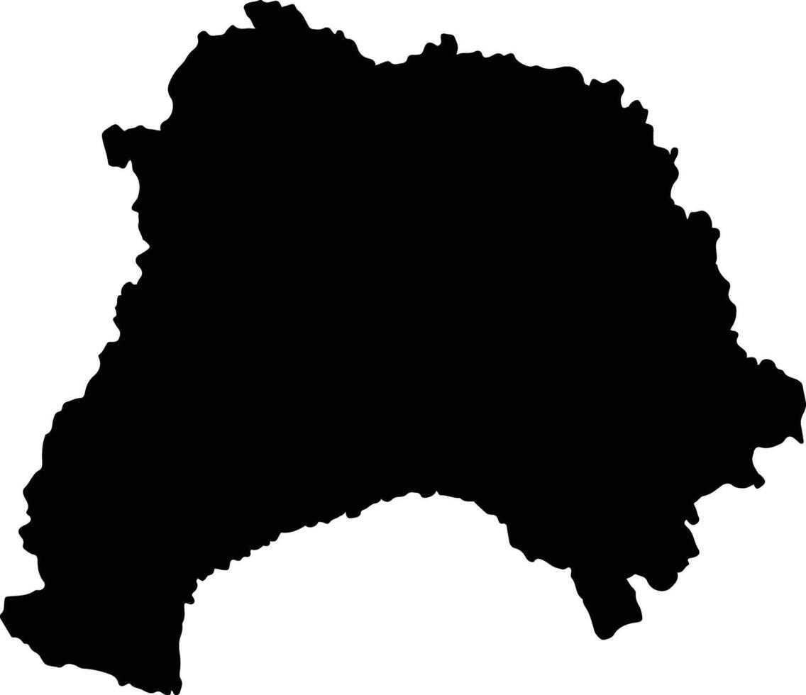 Ihosy Madagascar silhouette map vector