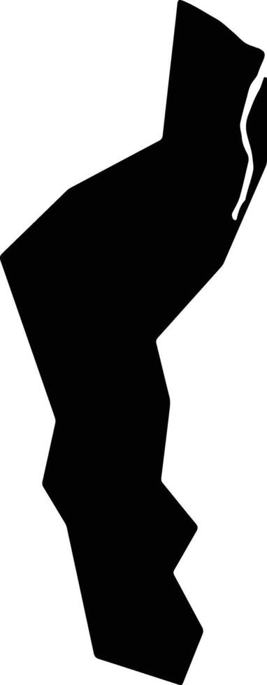 III 3 Lower West Demerara Guyana silhouette map vector