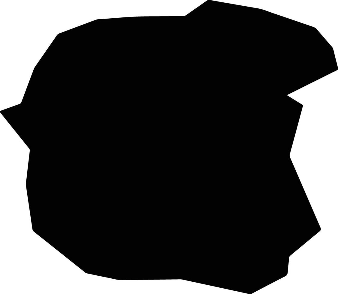 Iitate Japan silhouette map vector