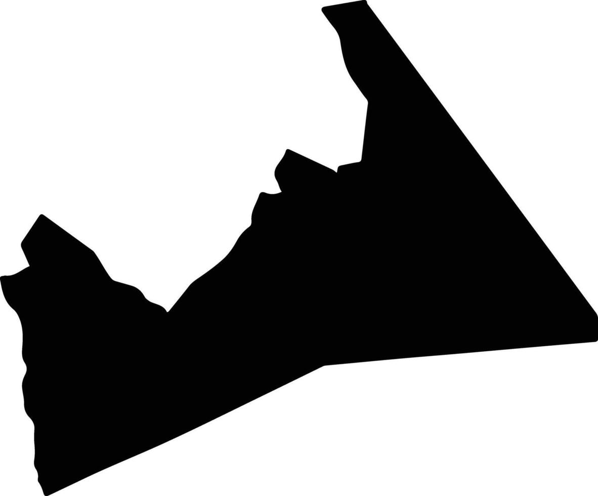Ijara Kenya silhouette map vector