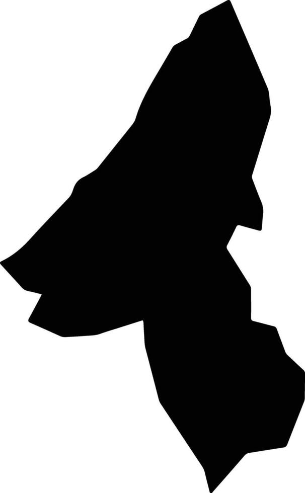 Ijumu Nigeria silhouette map vector
