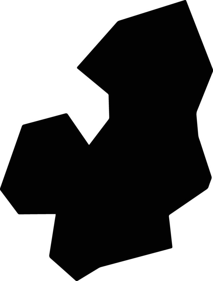 Ika North East Nigeria silhouette map vector