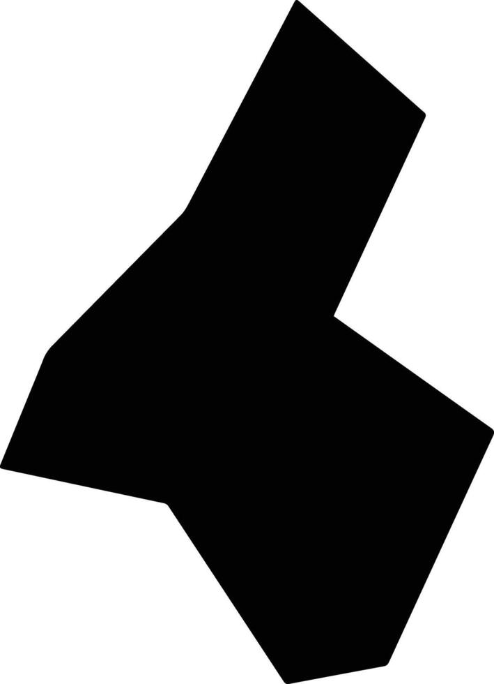 Ikeja Nigeria silhouette map vector