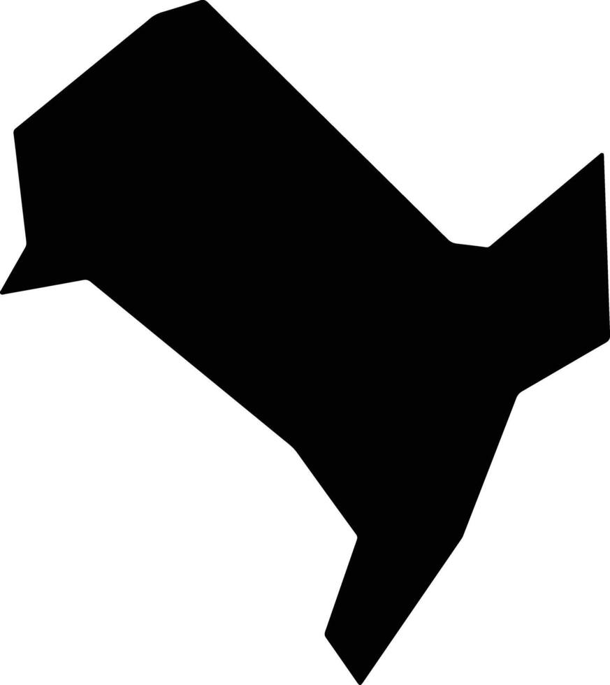 Ikenne Nigeria silhouette map vector