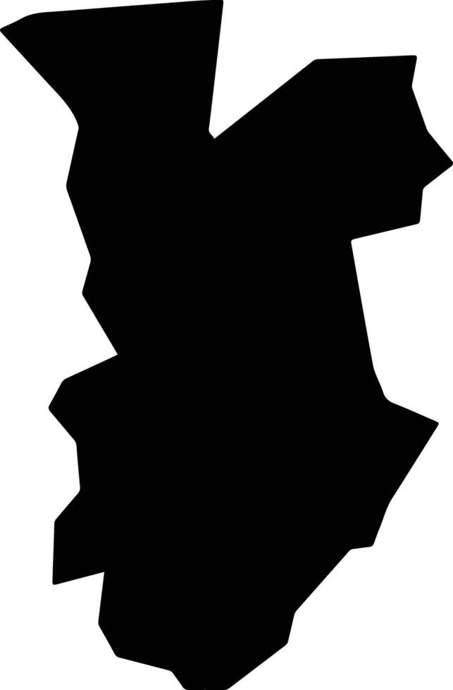 Ikole Nigeria silhouette map vector