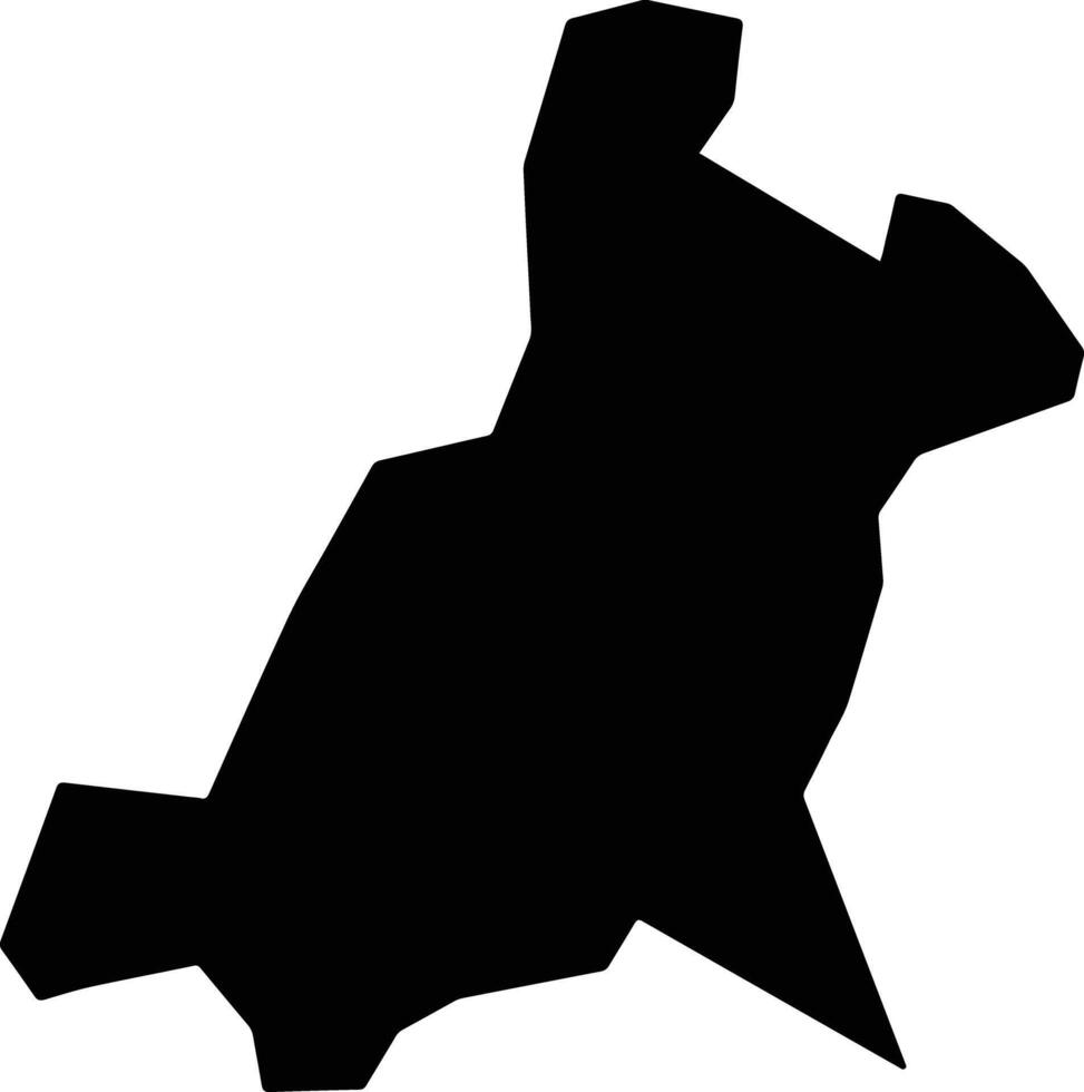 Ikpoba Okha Nigeria silhouette map vector