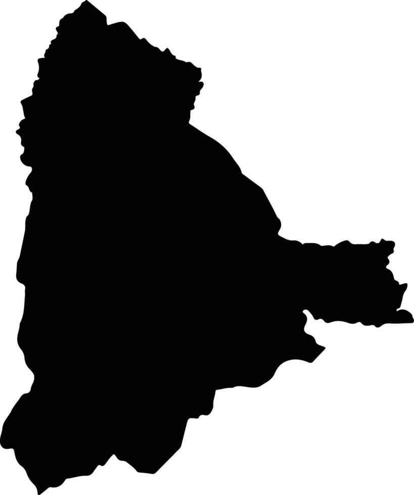 Ile Mozambique silhouette map vector