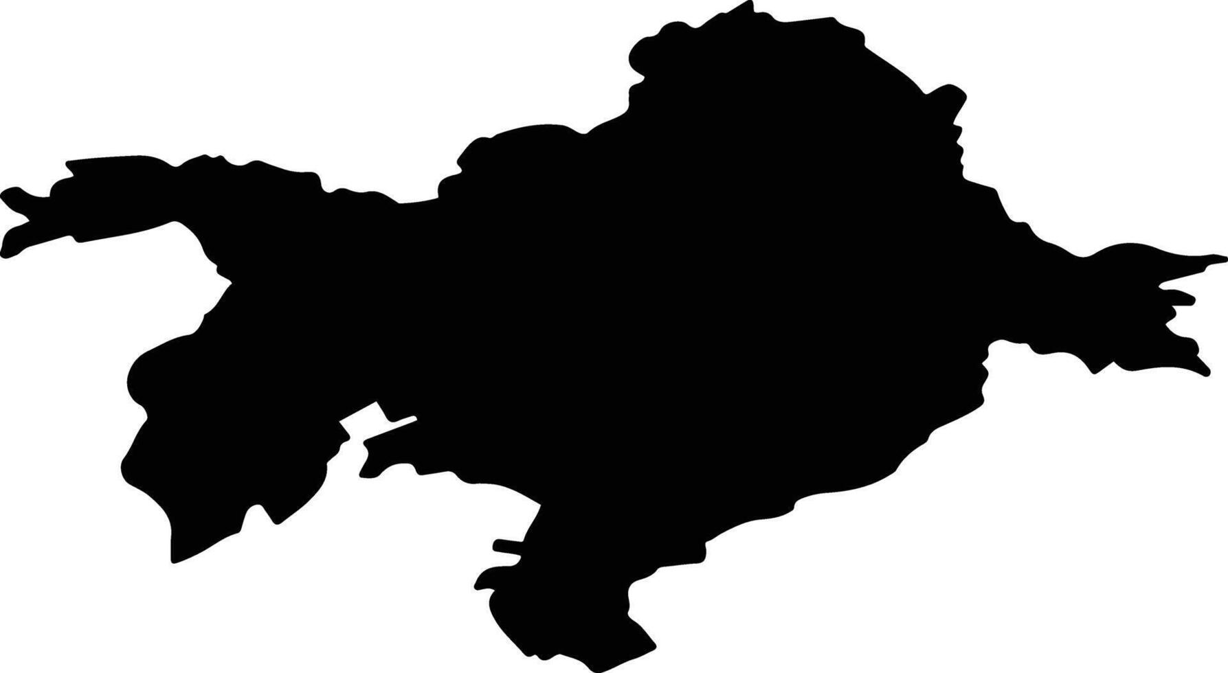 ILEANDA Romania silhouette map vector