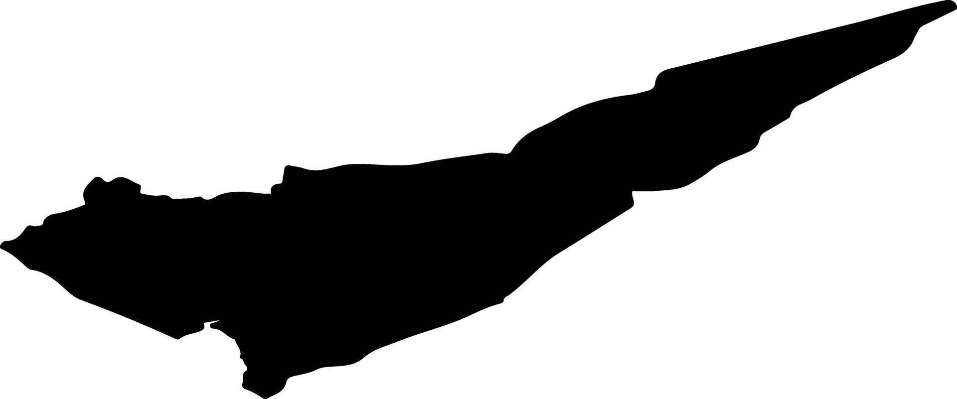 Imatran seutukunta Finland silhouette map vector