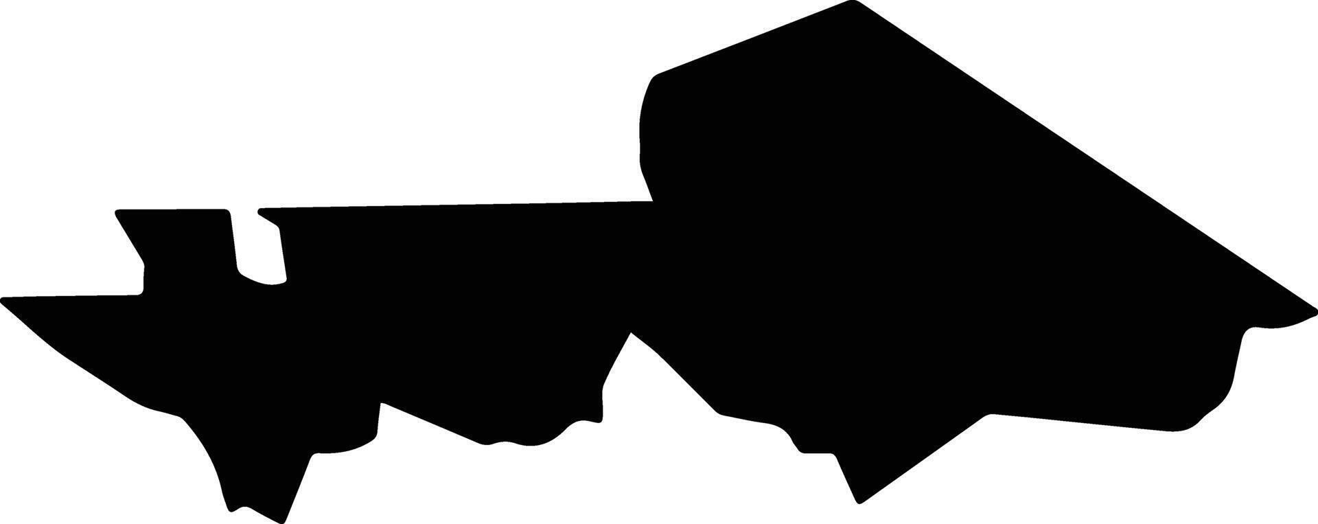 Imbonggu District Papua New Guinea silhouette map vector