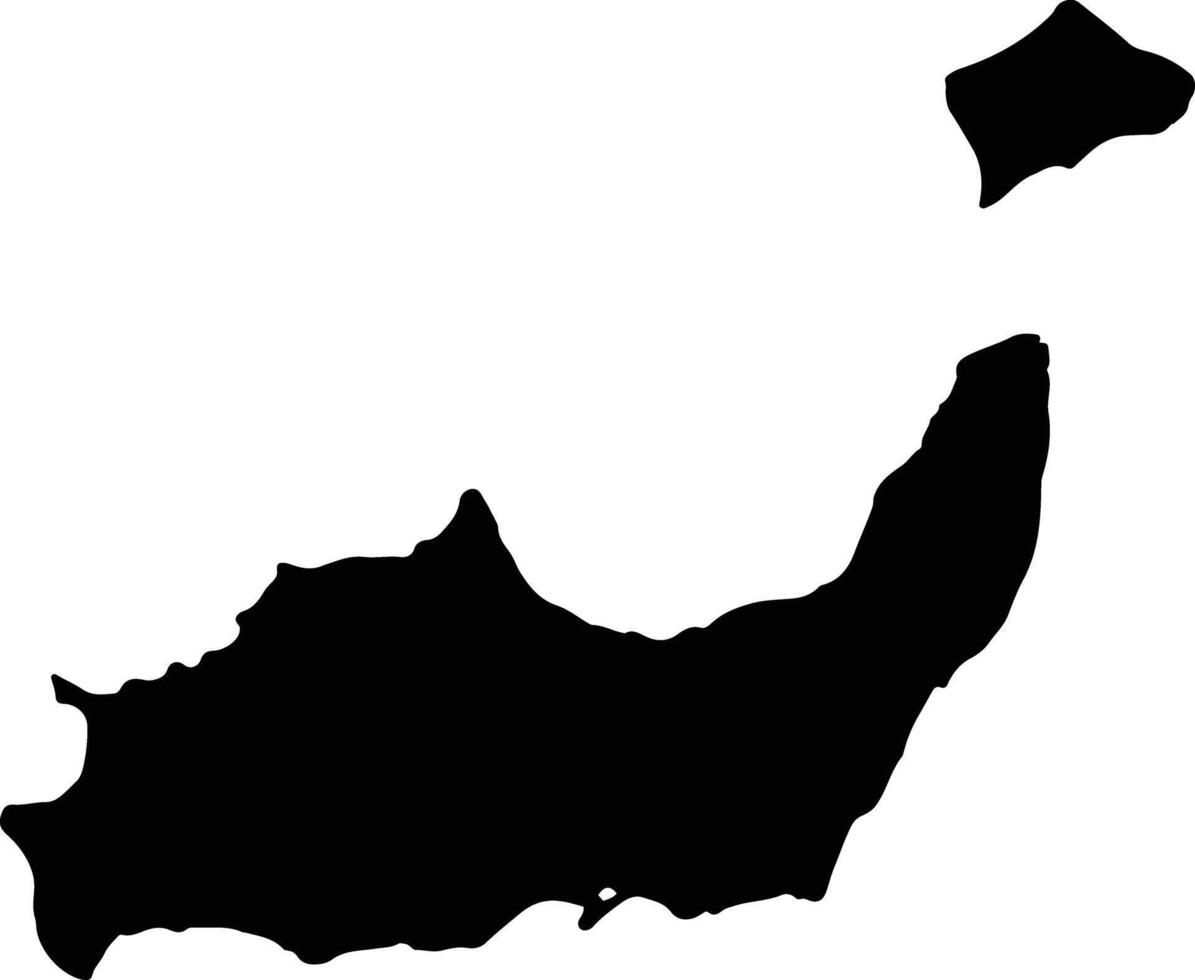 Inagua Bahamas silhouette map vector
