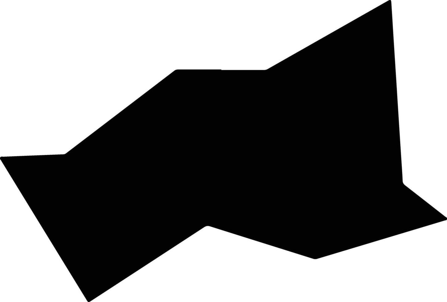 Inakadate Japan silhouette map vector