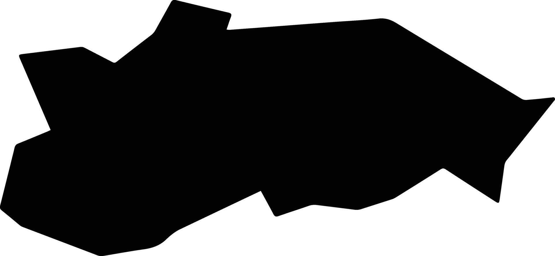Inashiki Japan silhouette map vector
