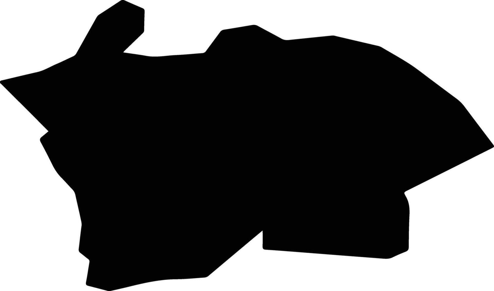 Indjija Municipality Serbia silhouette map vector