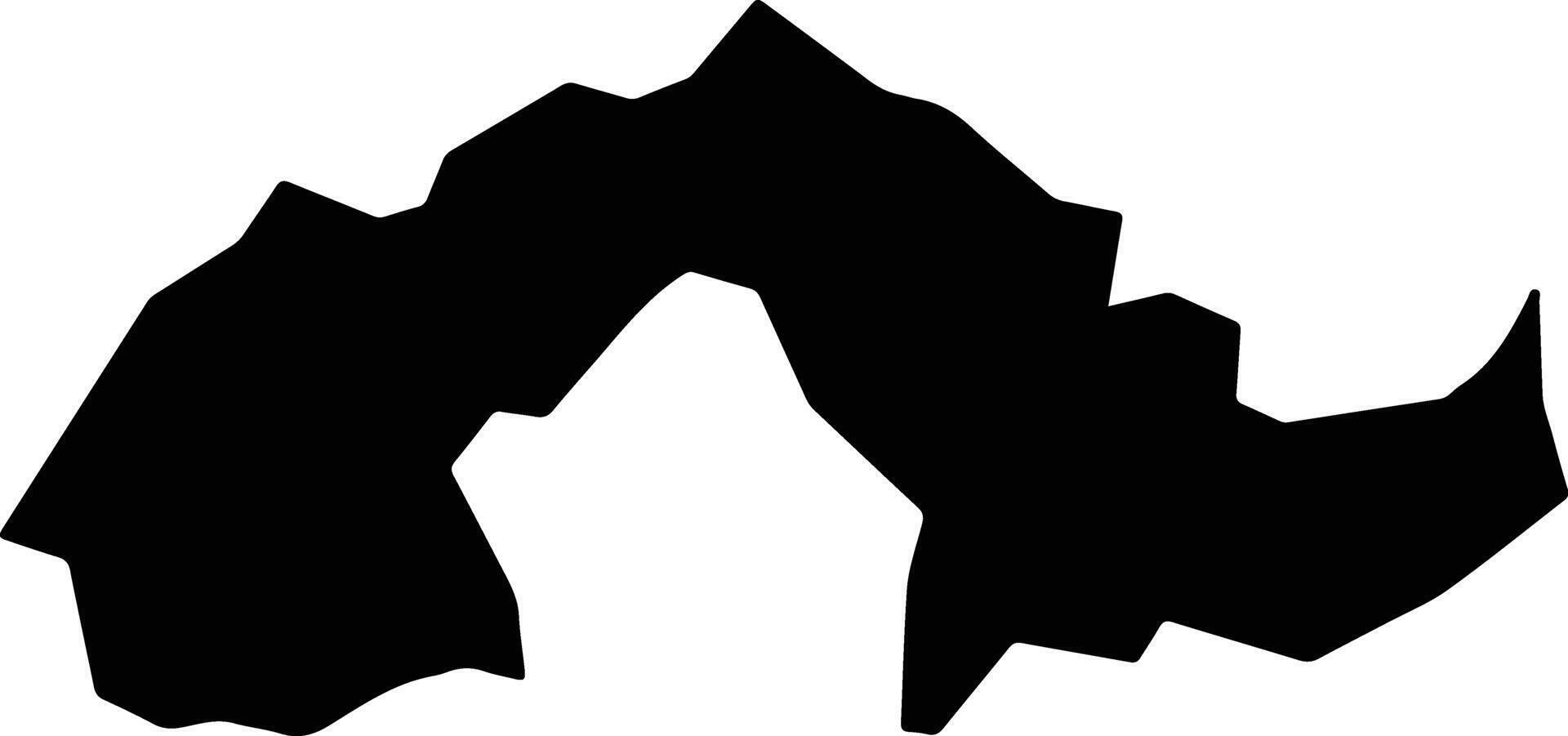 Inhapim Brazil silhouette map vector