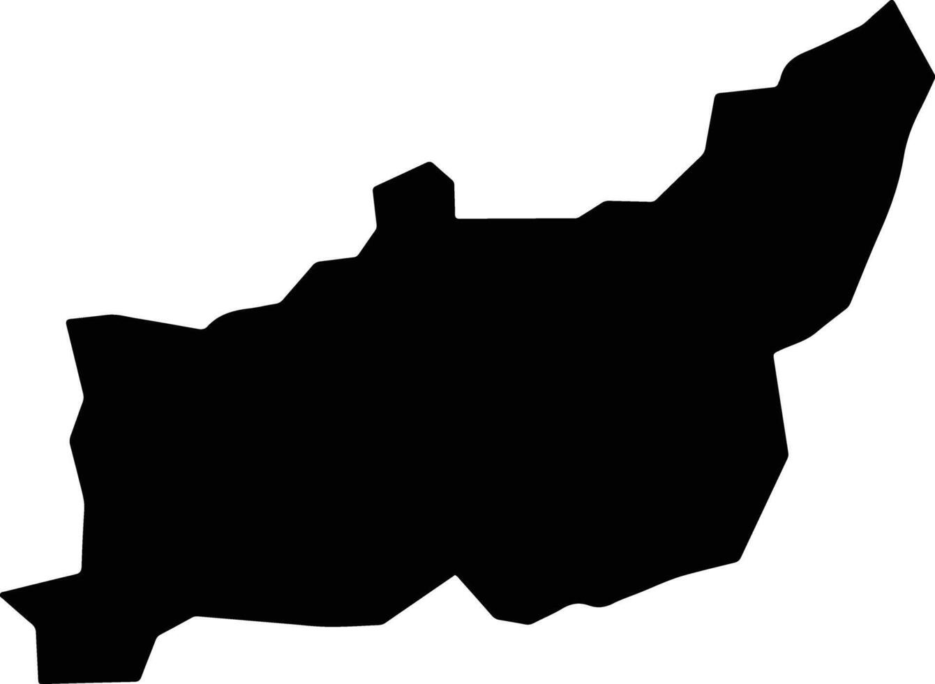 Inkhundla Dvokodvweni Eswatini silhouette map vector
