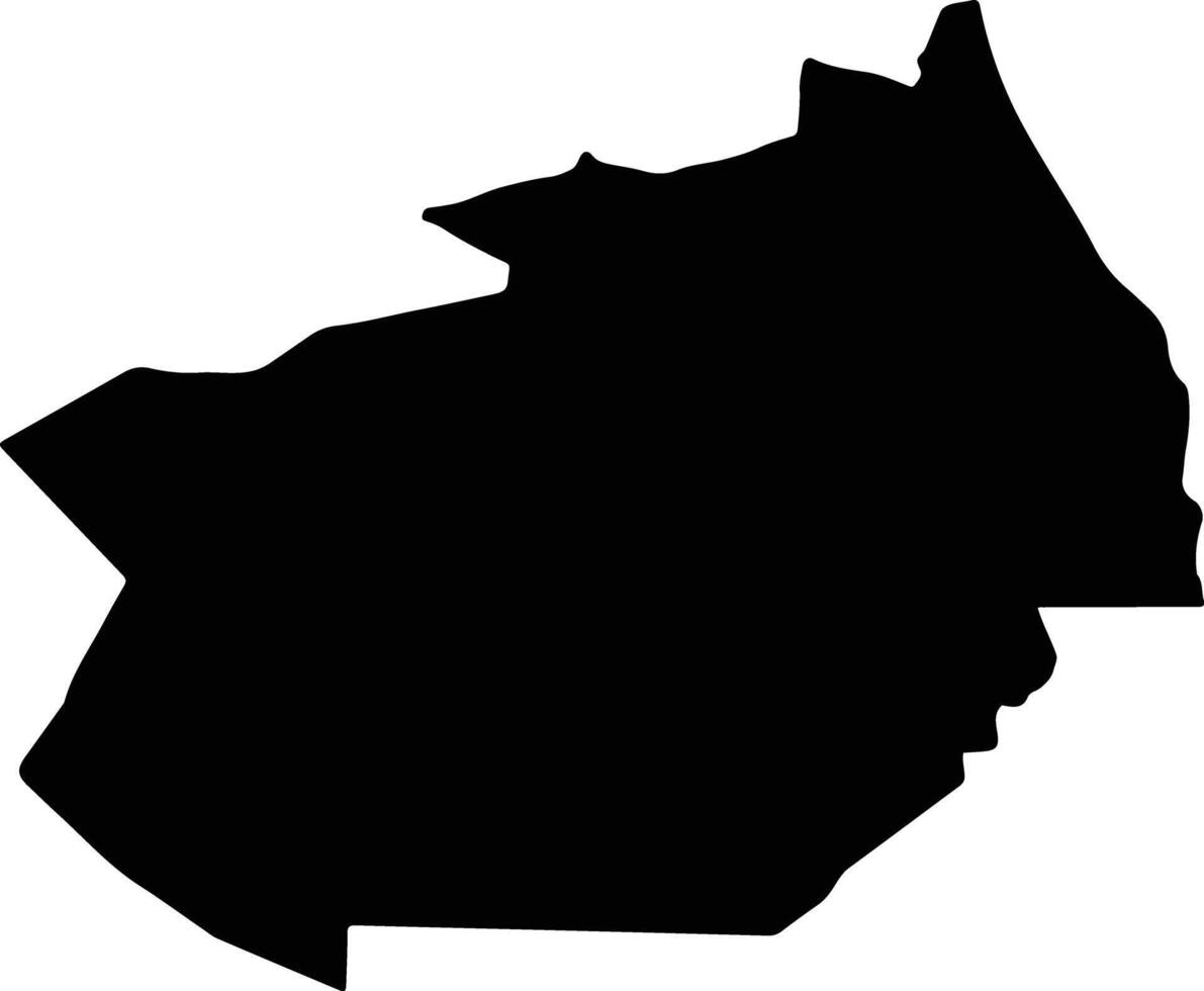 Inhassoro Mozambique silhouette map vector