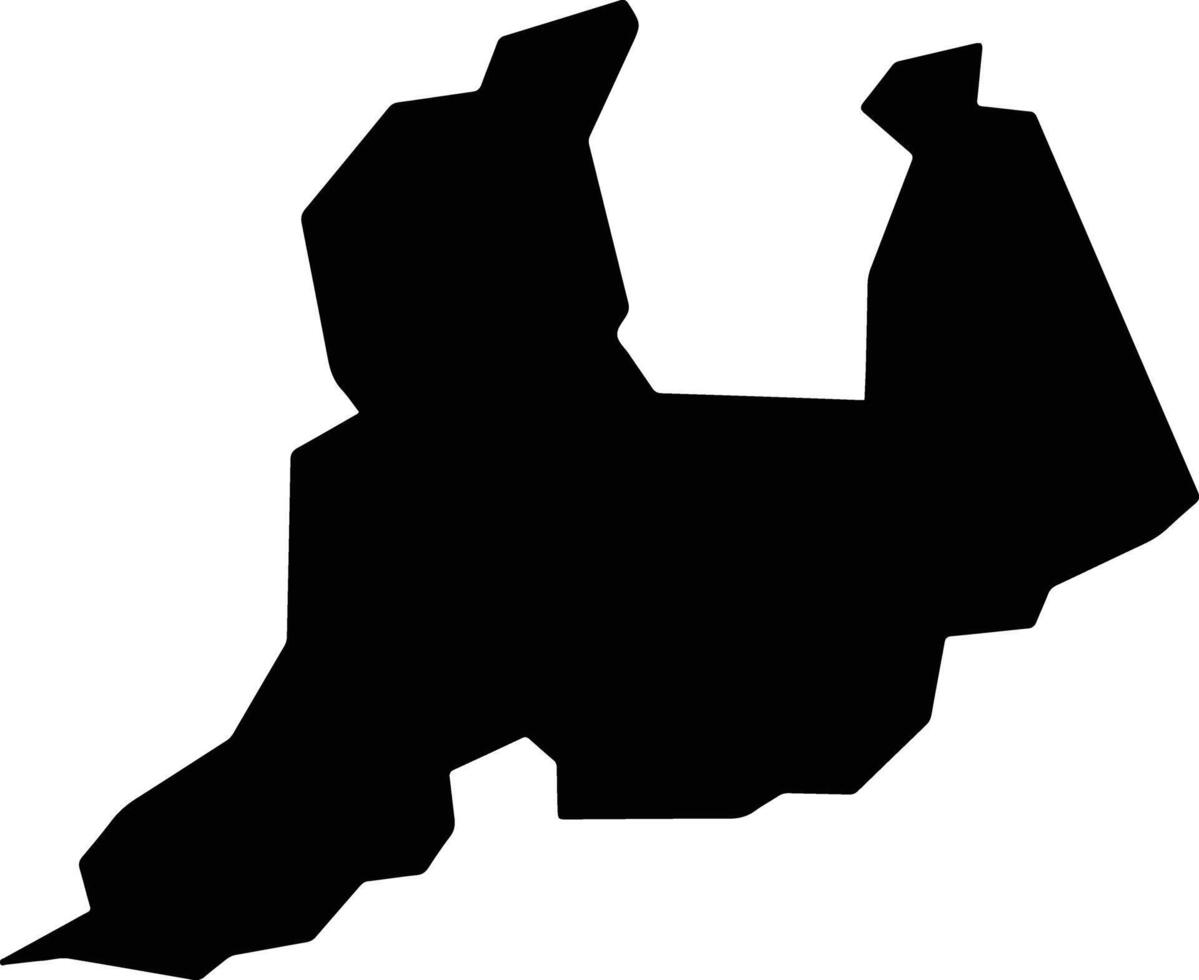 Inkhundla Hlane Eswatini silhouette map vector