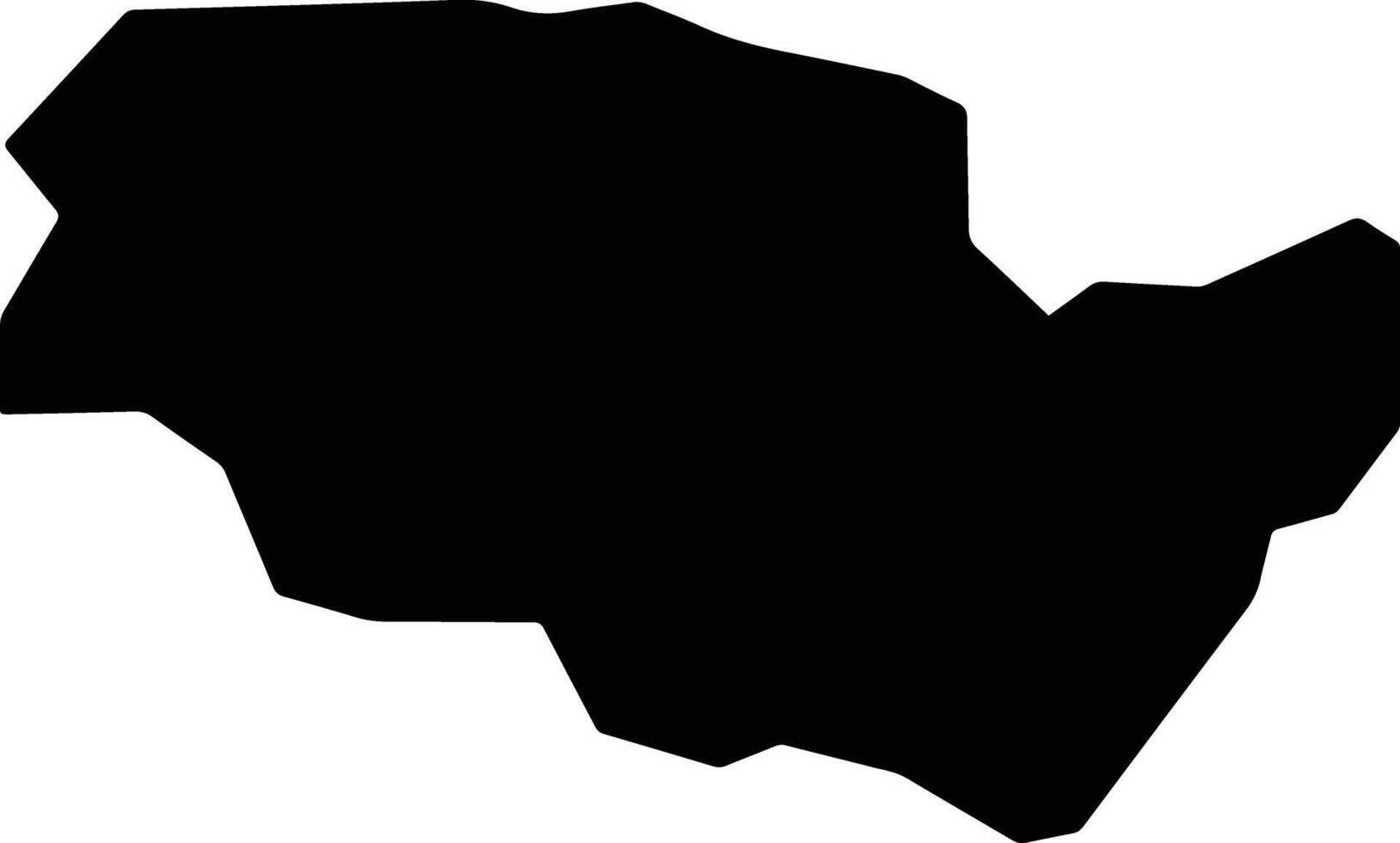 Inkhundla Hosea Eswatini silhouette map vector