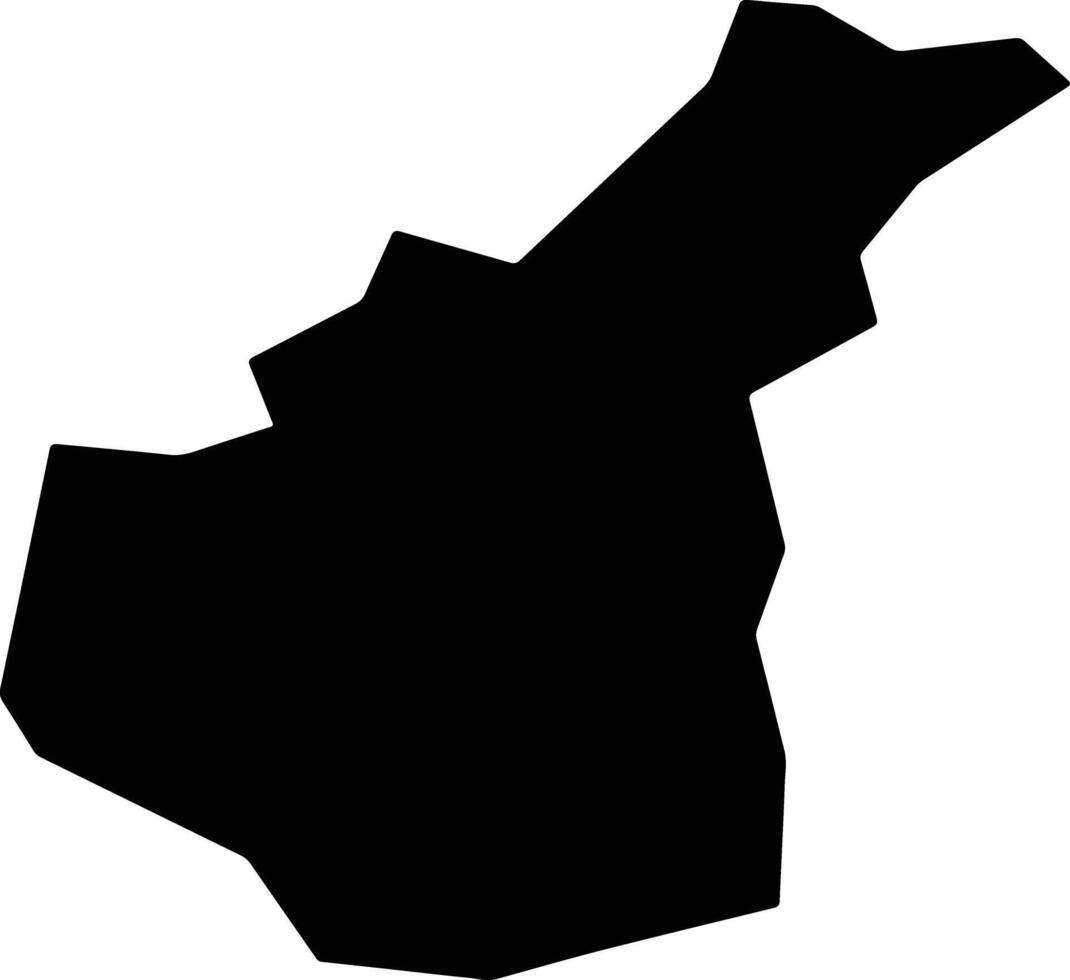 Inkhundla Mafutseni Eswatini silhouette map vector