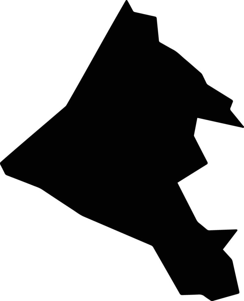 Inkhundla Motjane Eswatini silhouette map vector