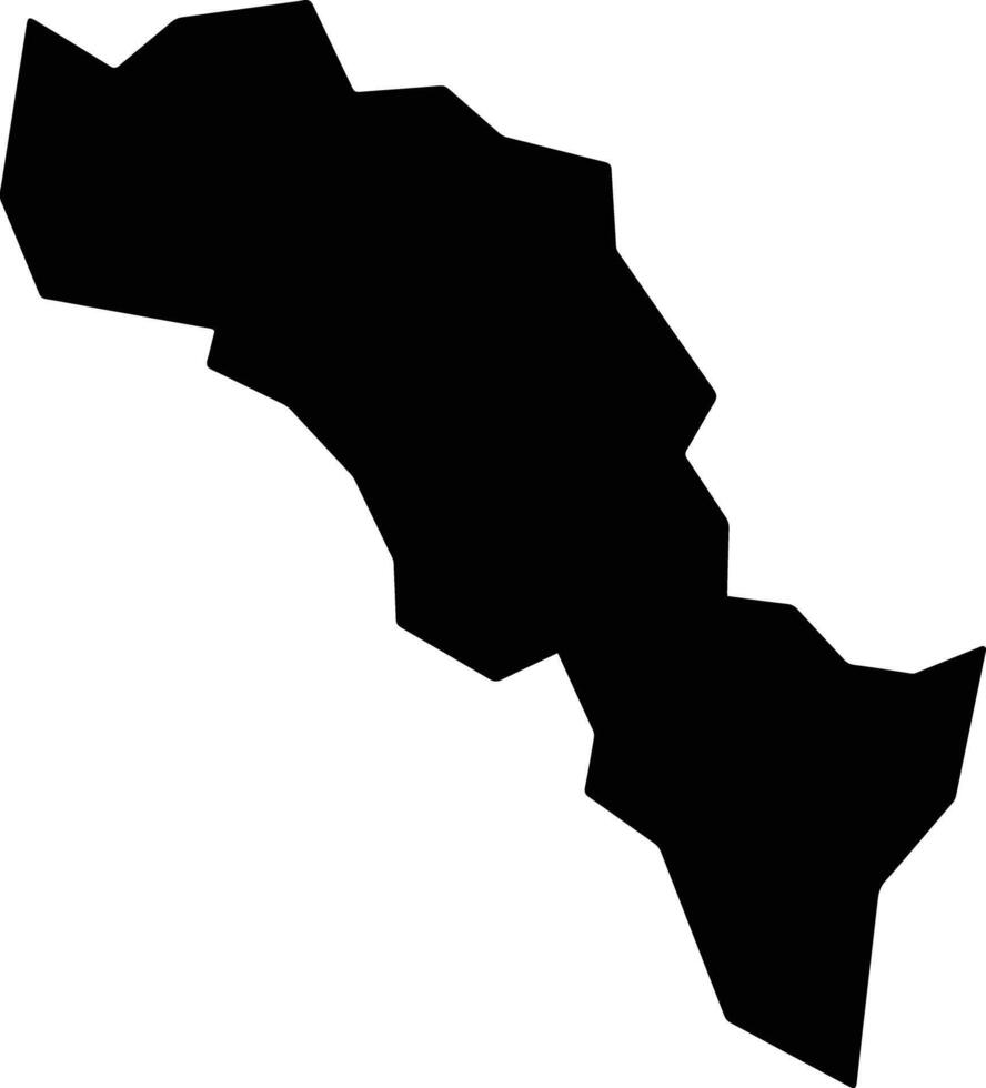 Inkhundla Nhlambeni Eswatini silhouette map vector