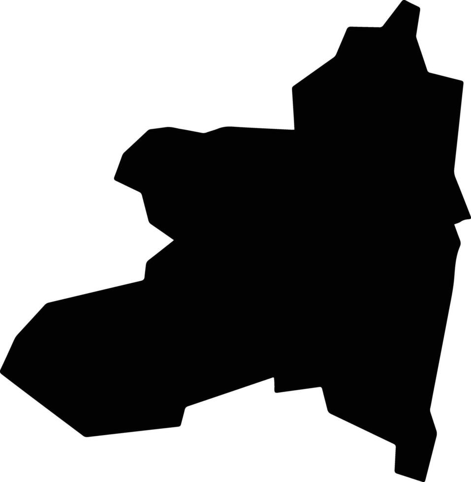 Inkhundla Nkilongo Eswatini silhouette map vector