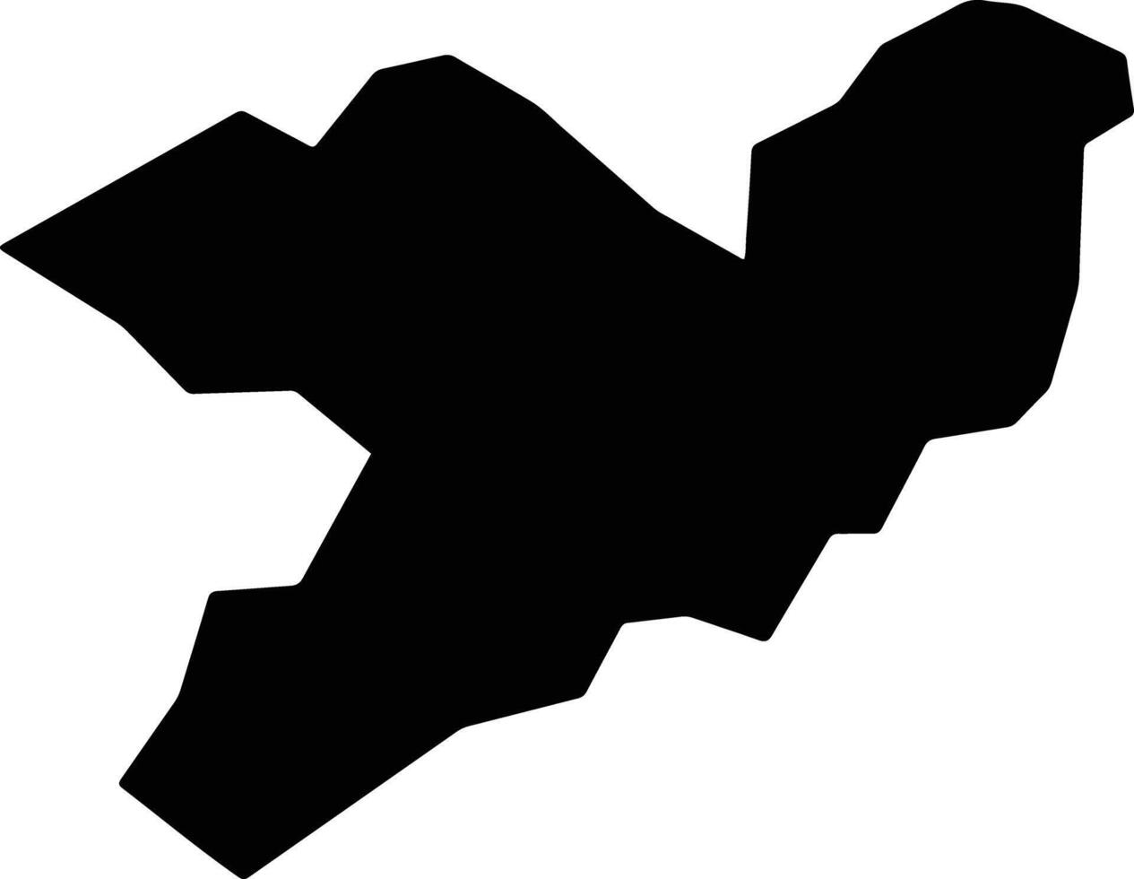 Inkhundla Nkwene Eswatini silhouette map vector