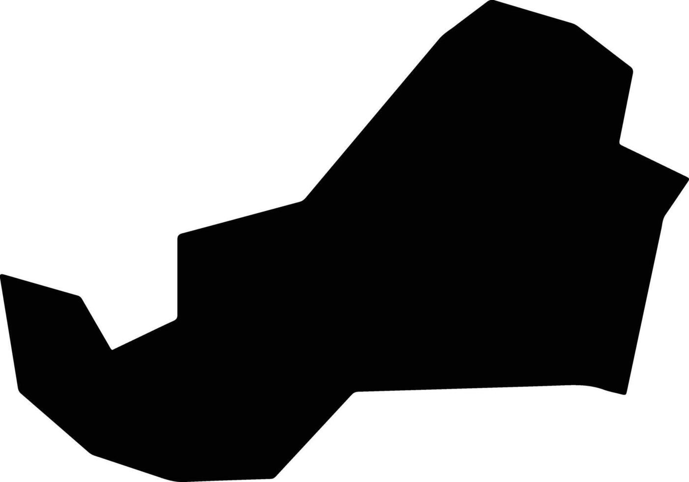 Inkhundla Sandleni Eswatini silhouette map vector