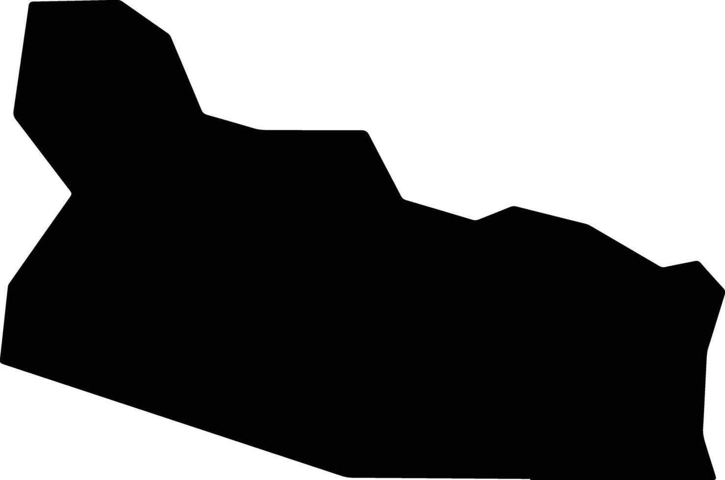 Inkhundla Shiselweni Eswatini silhouette map vector