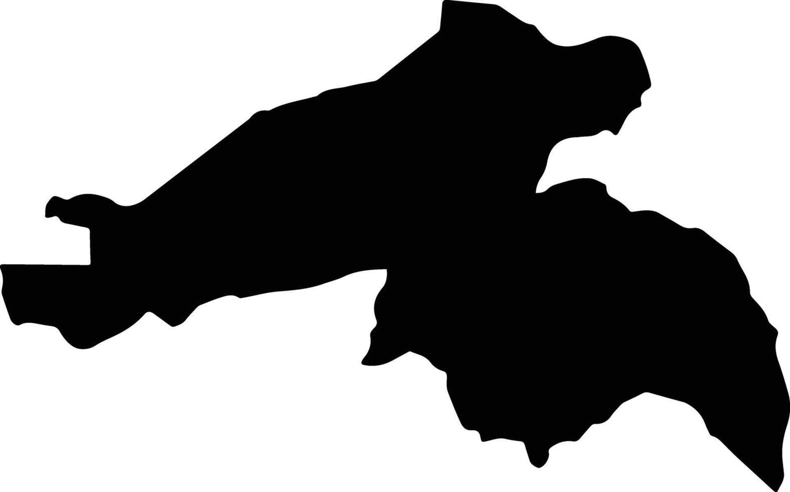 Inongo Democratic Republic silhouette map vector