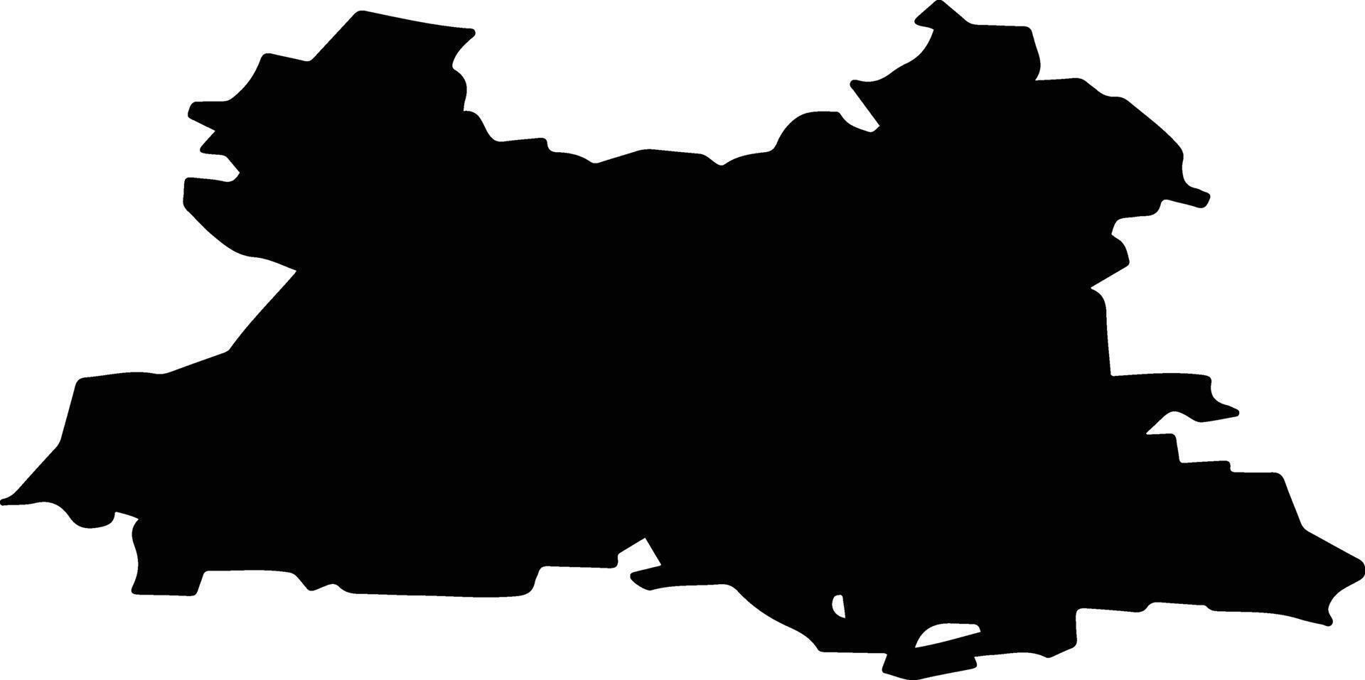 Insarsky District Russia silhouette map vector