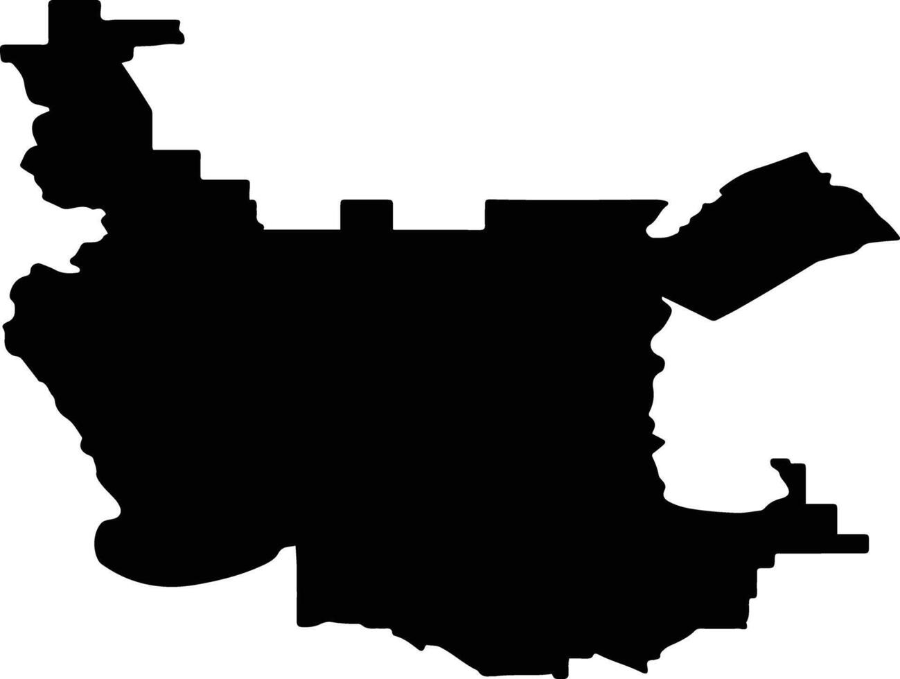 Interlake Canada silhouette map vector