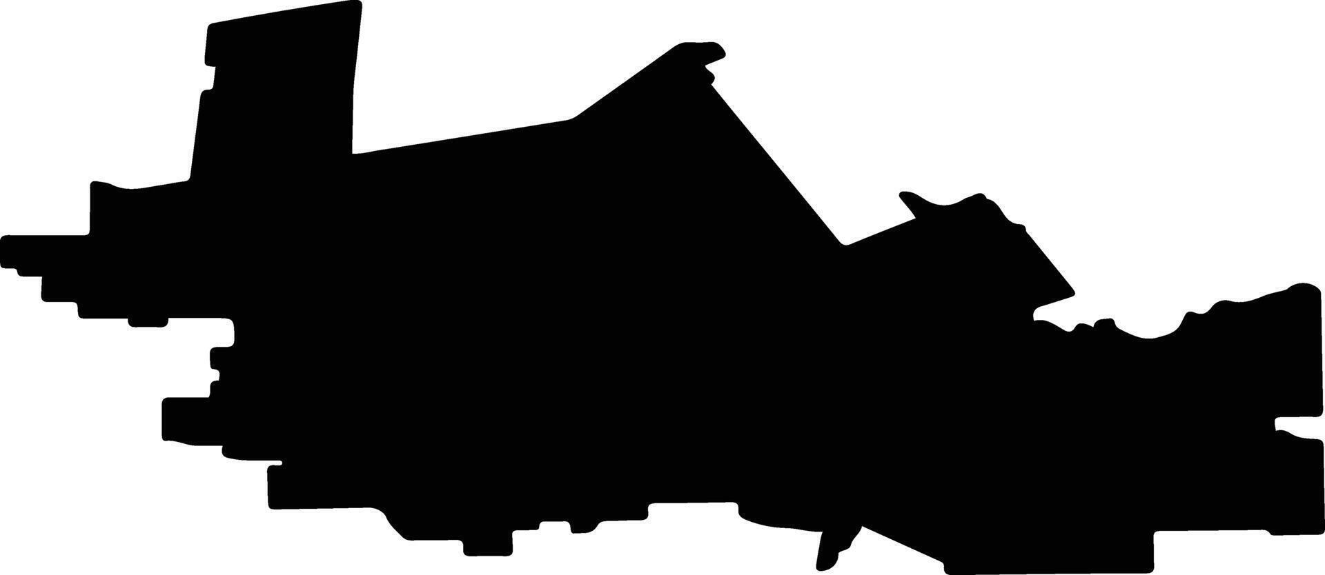 Ipatovsky District Russia silhouette map vector