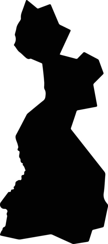 Ipokia Nigeria silhouette map vector