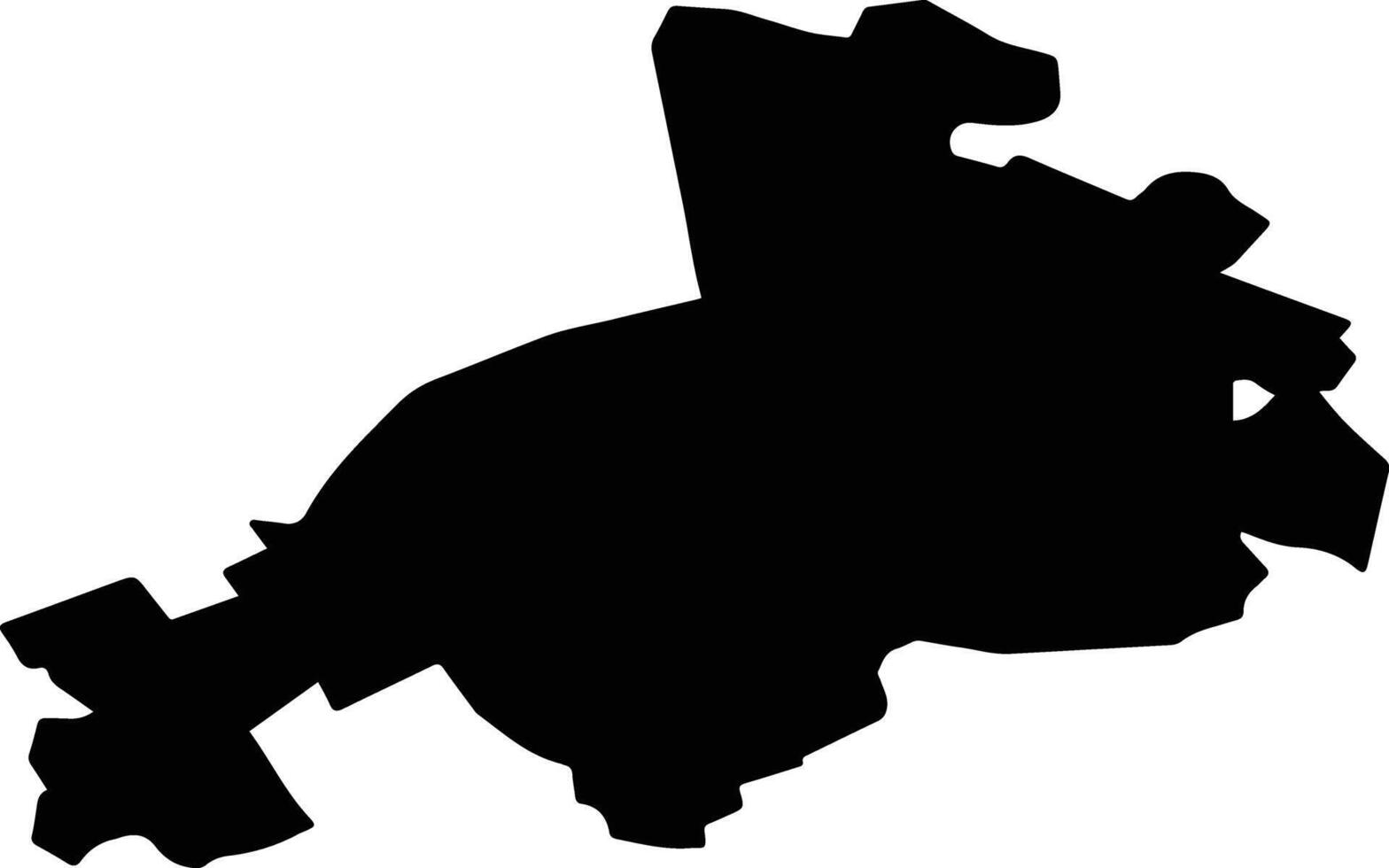 IPOTESTI Romania silhouette map vector