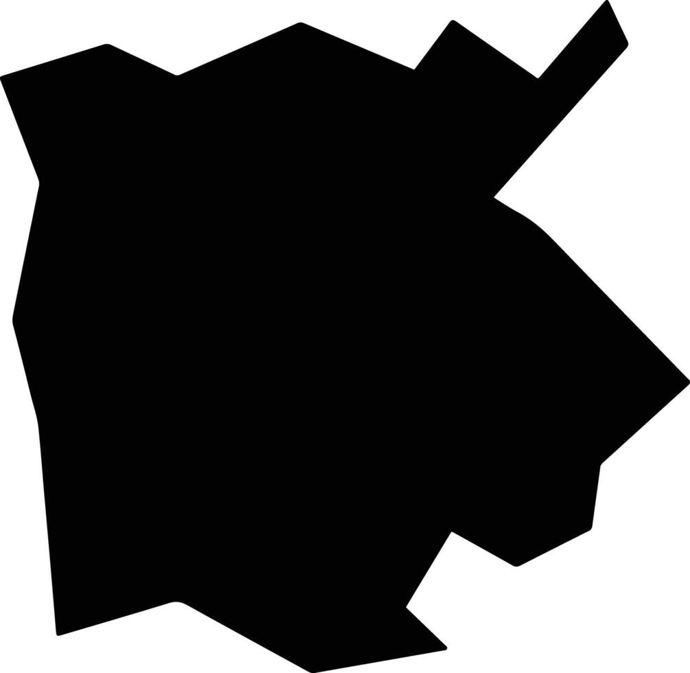 Irani Brazil silhouette map vector