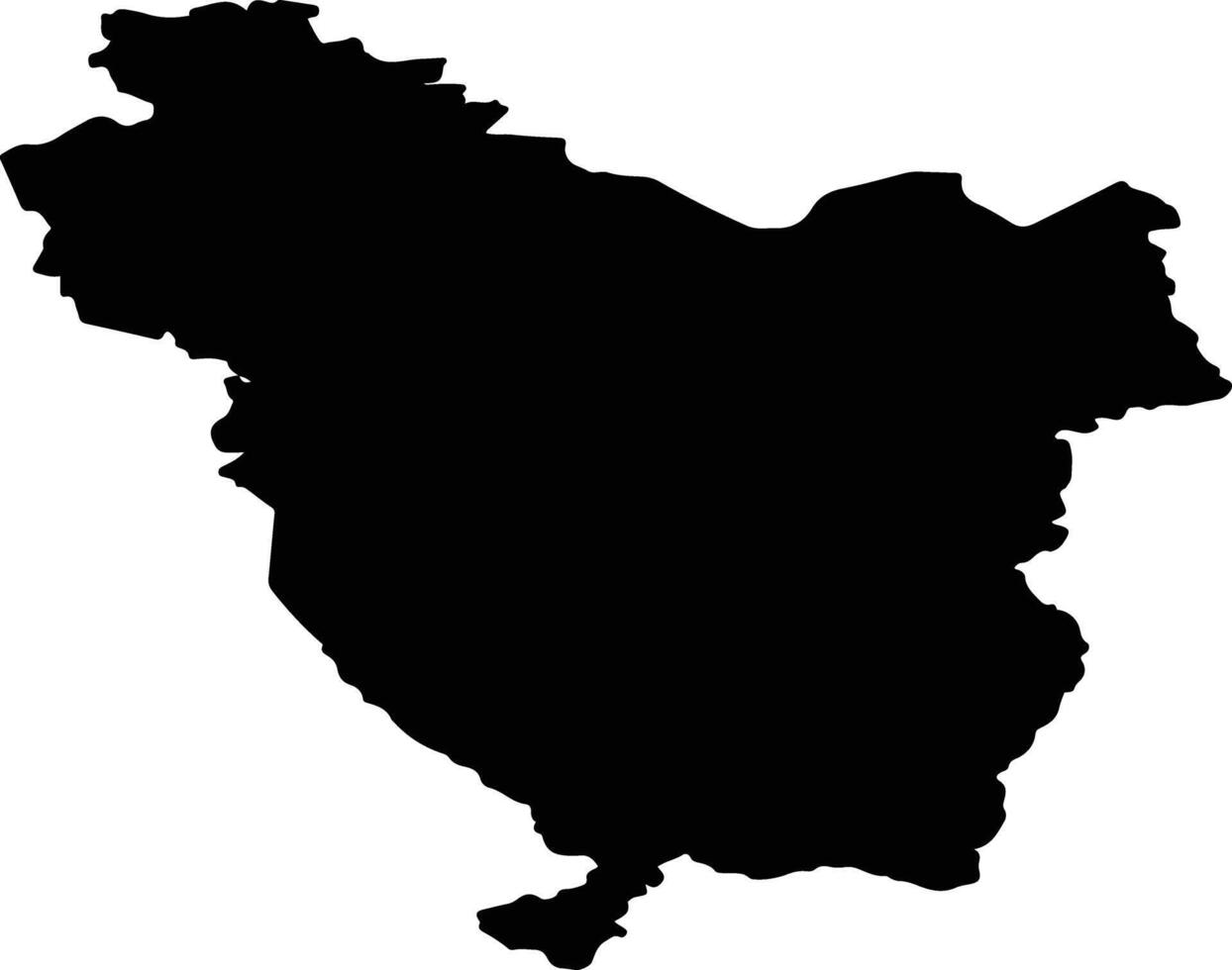 Irbeysky Rayon Russia silhouette map vector