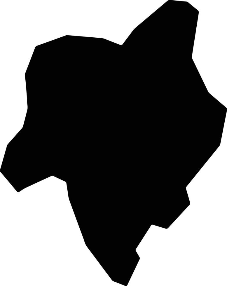 Irele Nigeria silhouette map vector