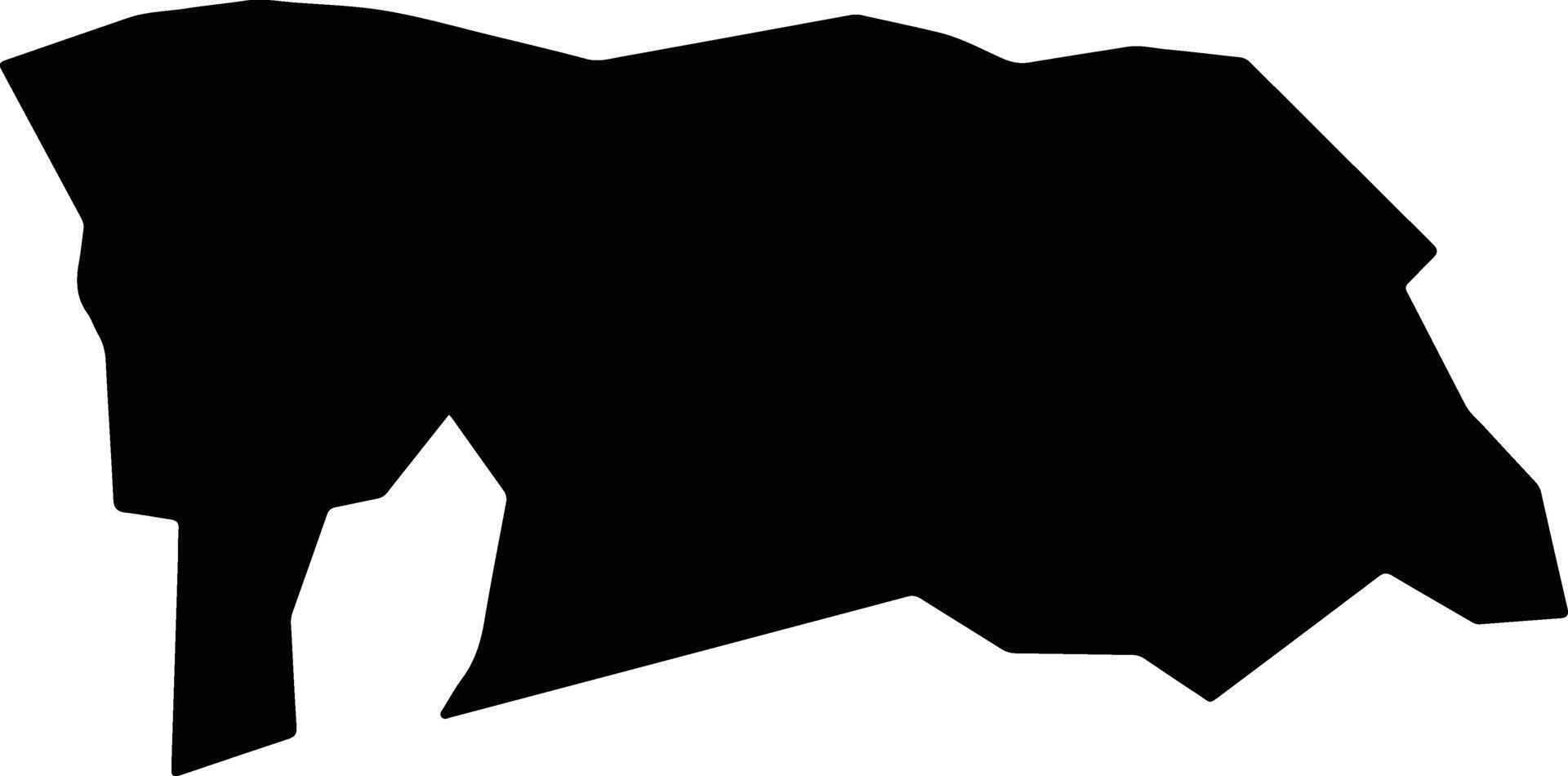 Irig Municipality Serbia silhouette map vector