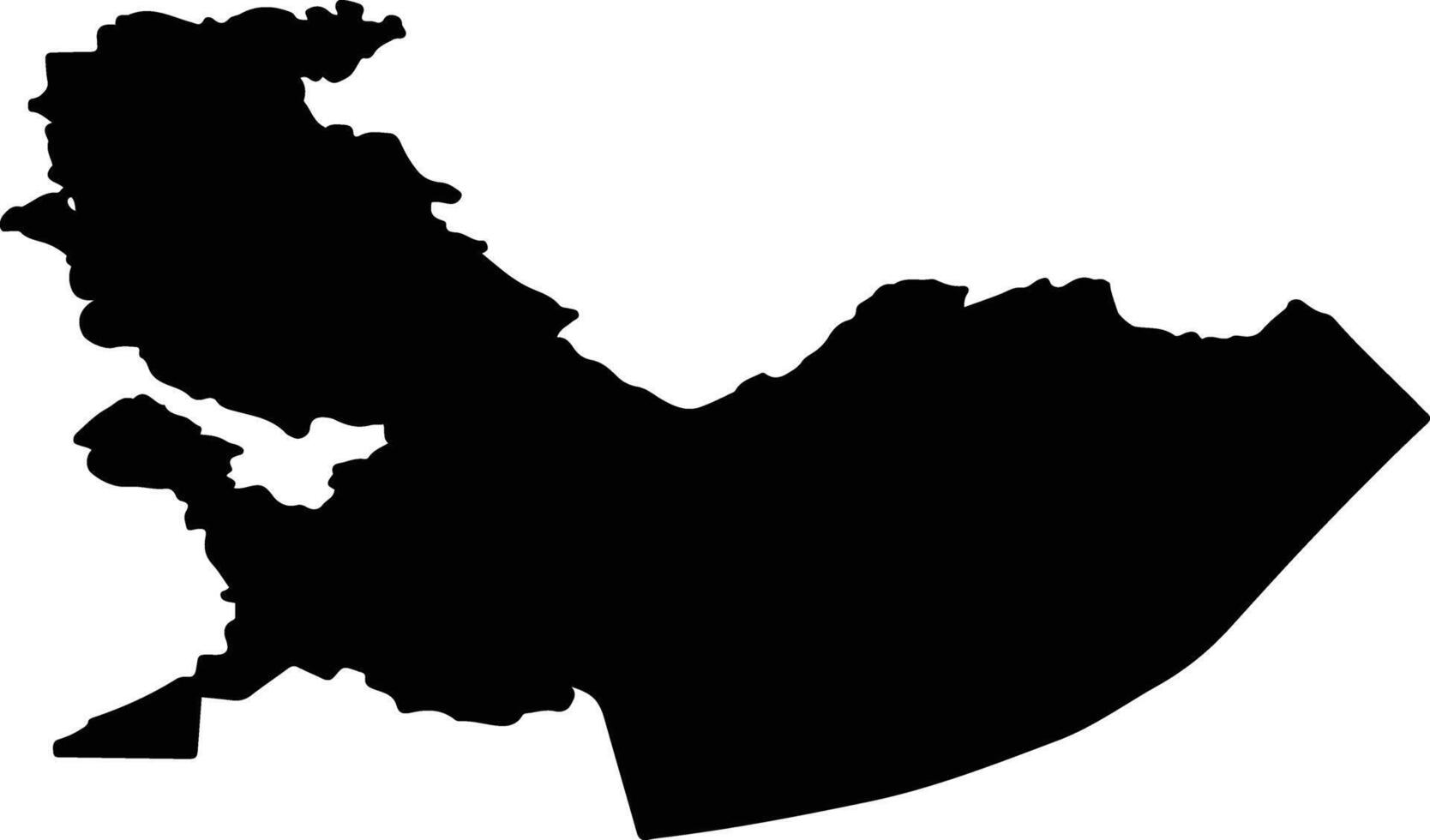 Irkutsky District Russia silhouette map vector